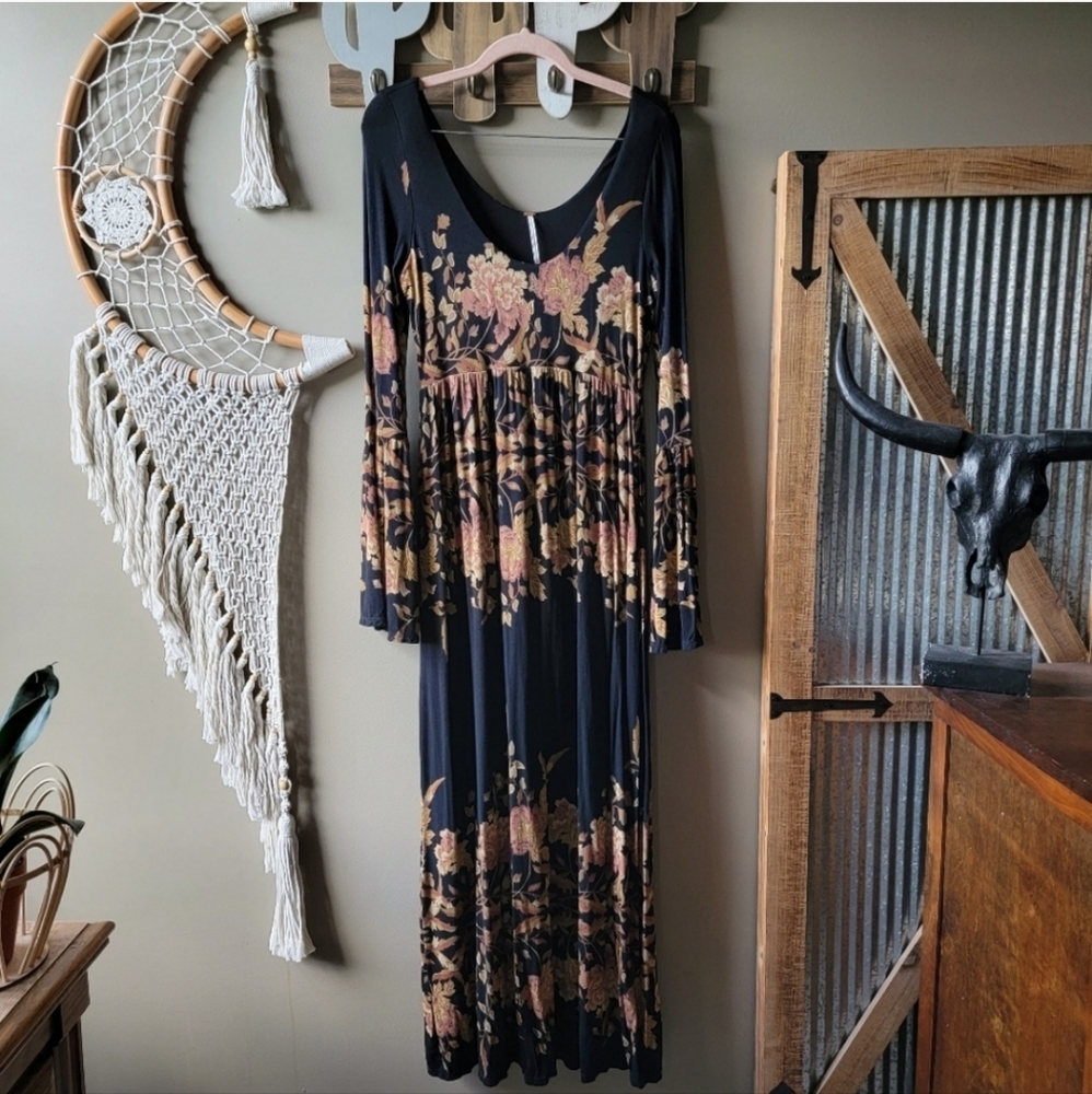 Floral Long Sleeve Maxi Dress